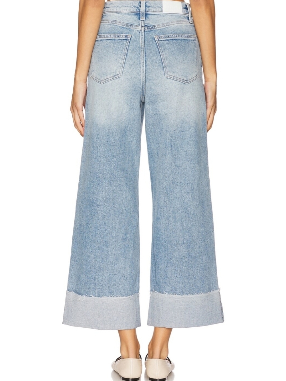 PISTOLA Lana Crop High Rise Ultra Wide Leg Jean in Snowcat - Picture 7 of 7